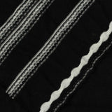 Black Horizontal-Band Jacquard, Poly-Viscose — photo 3