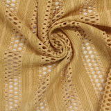 Gold Openwork-Stripe Pointelle Knit, Polyester — photo 3