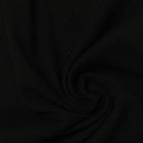 Cotton Polyester Rib Knit Fabric, 240 gsm, 160 cm — Black — photo 3