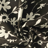 White Floral Scuba Knit, Polyester — photo 3