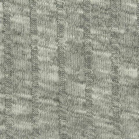 Grey Marl Rib Knit, Poly-Viscose, 175 gsm