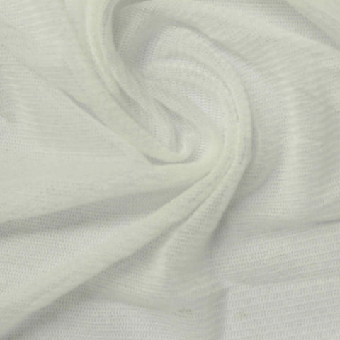 100% Silk Mesh Fabric, 60 gsm, 130 cm — White