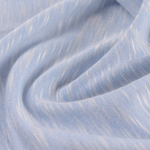 Light Blue Heathered-Marl French Terry, Viscose-Cotton