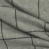 Black Grid Interlock Knit, Polyester — photo 3