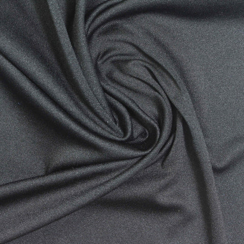 Brushed Polyester Stretch Milk Silk Knit Fabric, 130 gsm, 160 cm — Grey