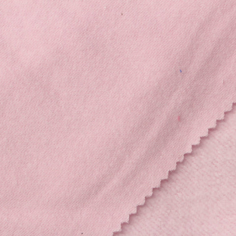 Brushed Cotton Polyester French Terry Fabric, 225 gsm, 178 cm — Pink