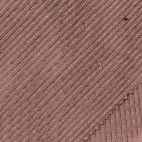 Dusty Pink Ribbed Rib Knit, Cotton