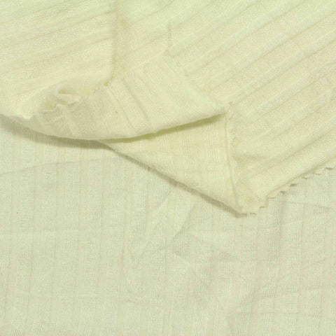 Viscose Stretch Rib Knit Fabric, 174 gsm — Beige