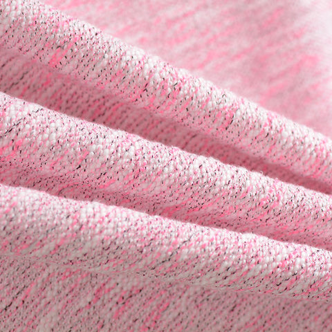 Pink Marl Chunky Knit, Poly-Cotton, 329 gsm