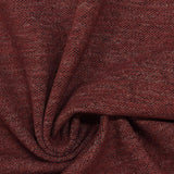 Heathered Burgundy Marl Piqué Knit, Poly-Viscose — photo 3