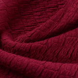 Deep Red Tone-on-Tone Diamond Interlock Knit, Cotton-Poly — photo 3