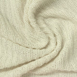 Polyester Viscose Rib Knit Fabric, 260 gsm, 155 cm — White — photo 3