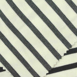 Black Horizontal-Stripe Ponte Knit, Poly-Cotton — photo 3