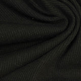 Polyester Viscose Stretch Rib Knit Fabric, 300 gsm, 170 cm — Black — photo 3