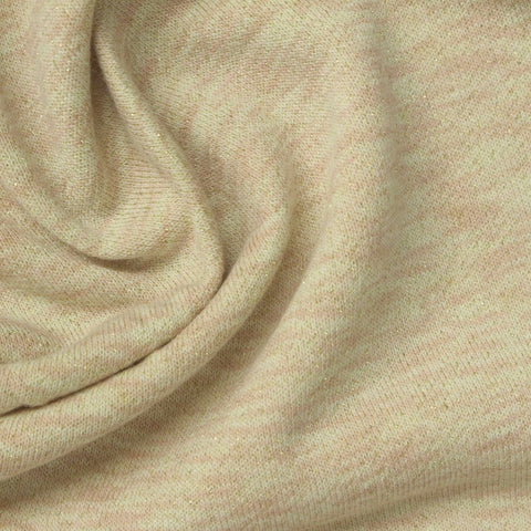 Light Beige Marl French Terry, Cotton-Poly, 230 gsm
