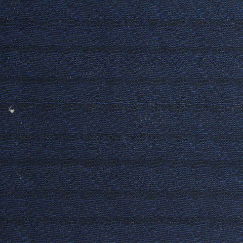 Dark Blue Textured Jersey Knit, Cotton-Linen