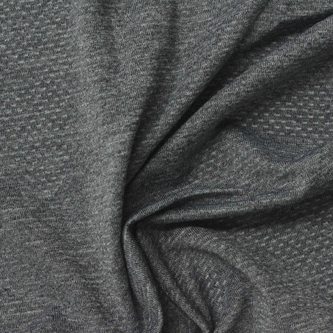 Heathered Charcoal Textured-Marl Mesh, Polyester