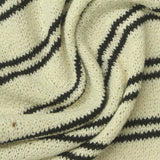 Black Horizontal-Stripe Chunky Knit, Cotton-Poly — photo 3