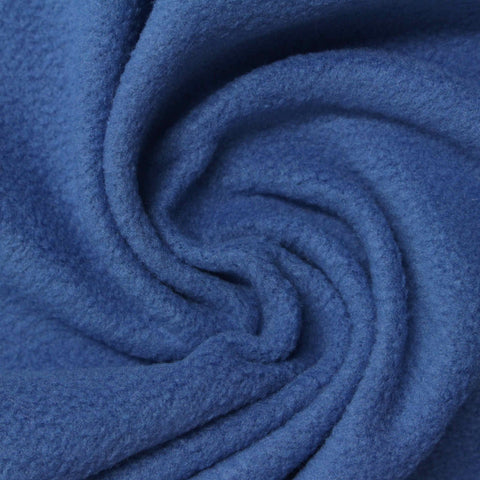 100% Polyester Fleece Fabric, 150 gsm, 170 cm — Blue