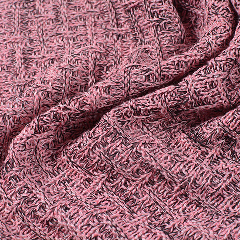 Pink Textured Chunky Knit, Polyester