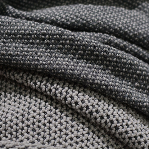 Dark Grey Marl Chunky Knit, Poly-Cotton, 395 gsm