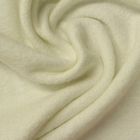 Viscose Polyester Stretch French Terry Fabric, 380 gsm, 130 cm — Beige