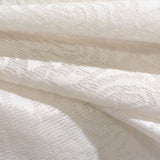 White Abstract-Floral Interlock Knit, Polyester — photo 3