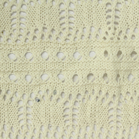 Cream Eyelet Chunky Knit, Poly-Cotton