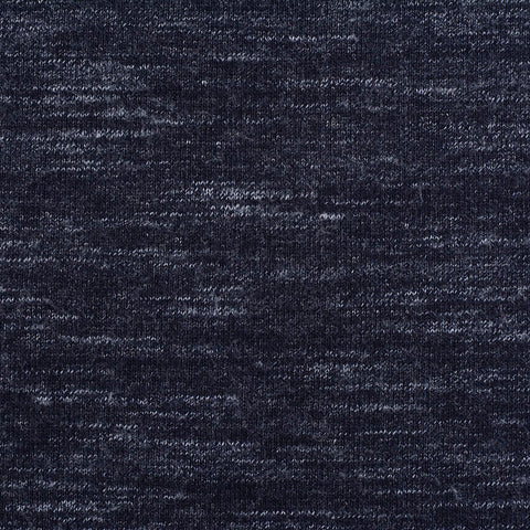Dark Blue Marl French Terry, Cotton-Poly, 230 gsm