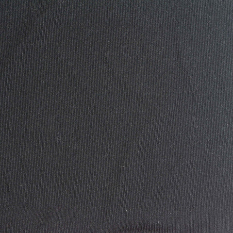 Polyester Stretch Rib Knit Fabric, 270 gsm, 155 cm — Black