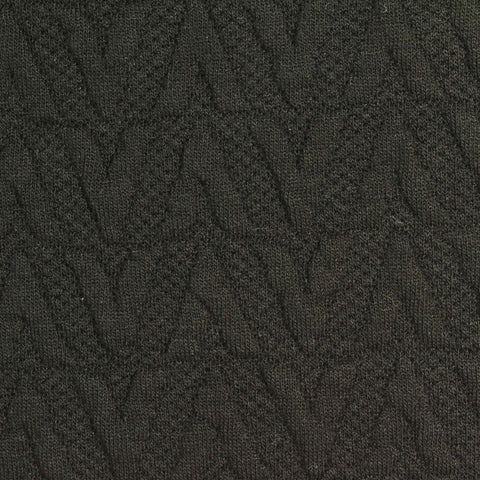 Dark Olive Wavy-Chevron Jacquard, Polyester