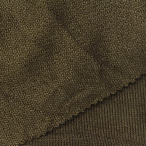 Cotton Polyester Stretch Knit Fabric, 220 gsm, 188 cm — Khaki
