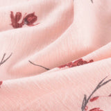Red Floral Interlock Knit, Polyester — photo 3