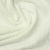 Polyester Stretch Pointelle Knit Fabric, 320 gsm, 140 cm — White — photo 3