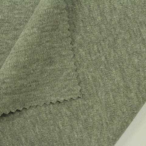 Green Marl Rib Knit, Cotton, 230 gsm