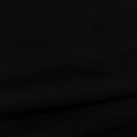 Viscose Nylon Stretch Ponte Knit Fabric, 342 gsm, 155 cm — Black