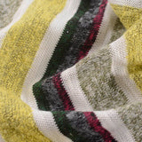 White Horizontal-Stripe Chunky Knit, Poly-Acrylic — photo 3