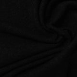 Polyester Viscose Stretch Chunky Knit Fabric, 211 gsm, 180 cm — Black — photo 3