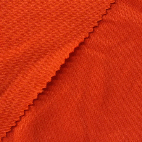 100% Polyester Interlock Knit Fabric, 230 gsm, 180 cm — Orange