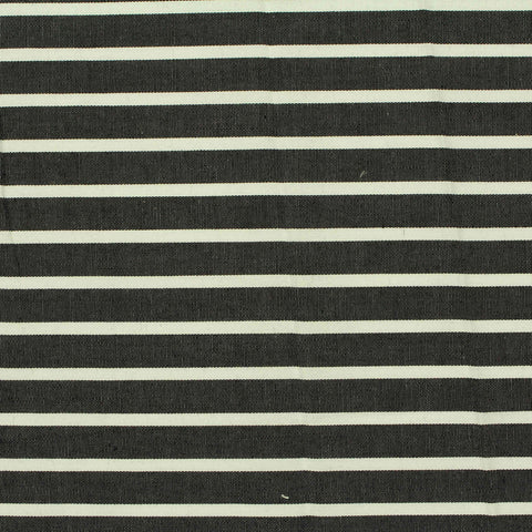 Black Stripe Poplin, Cotton