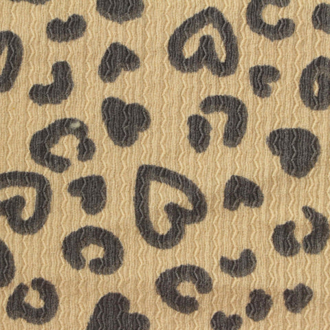 Dark Grey Leopard Crepe, Polyester