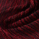 Red Textured-Stripe Chunky Knit, Polyester — photo 3