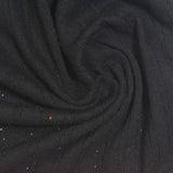 Jacquard Cotton Polyester Stretch Rib Knit Fabric, 190 gsm — Black — photo 3