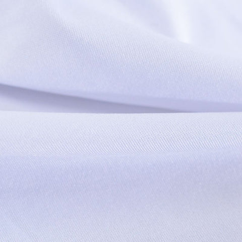 Polyester Stretch Knit Fabric, 151 gsm, 160 cm — White