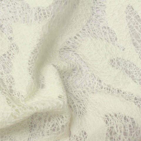 Off-White Openwork Warp Knit, Polyester