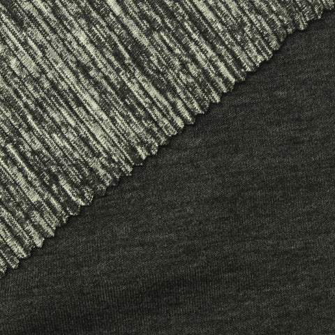 Dark Grey Marl Chunky Knit, Viscose-Poly, 340 gsm