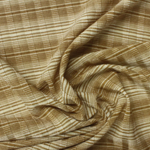 Brown Stripe Rib Knit, Nylon