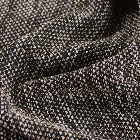 Black Marl Chunky Knit, Cotton-Viscose