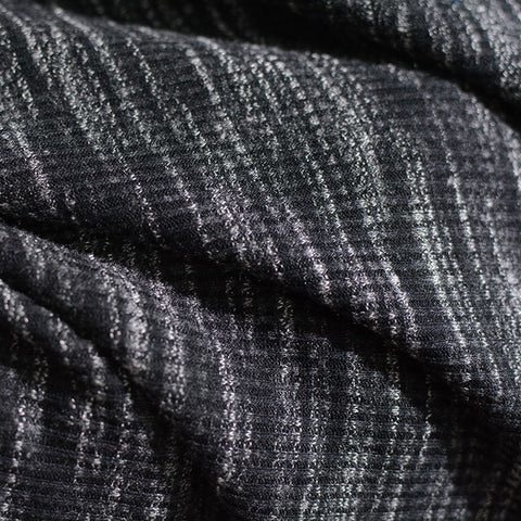 Black Marl Rib Knit, 259 gsm