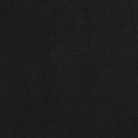Bamboo Polyester Stretch Knit Fabric, 180 gsm, 185 cm — Black